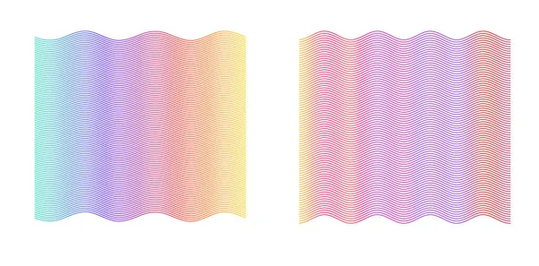 Sanfte Regenbogenfarbe Linearer Hintergrund Designelemente Poligonale Linien Guilloche Die Schutzschicht — Stockvektor