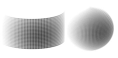 Set Design elements  - Halftone dot pattern on white background. Vector illustration eps 10 frame with black abstract random dots for technology, big data theme, grunge cover page about hi-tech, IT.