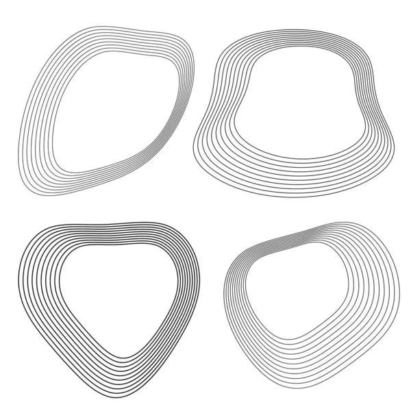 Set Design Element Circle Isolated Bold Vector Colors Golden Ring — Vector de stock