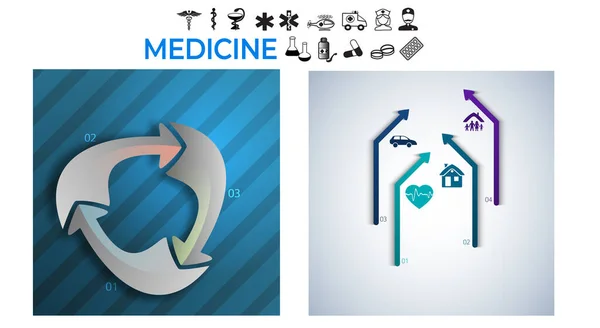 Résumé Des Antécédents Médicaux Concept Soins Santé Technologie Médecine Illustration — Image vectorielle