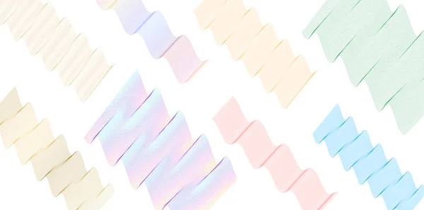 Sanfte Regenbogenfarbe Linearer Hintergrund Designelemente Poligonale Linien Guilloche Die Schutzschicht — Stockvektor