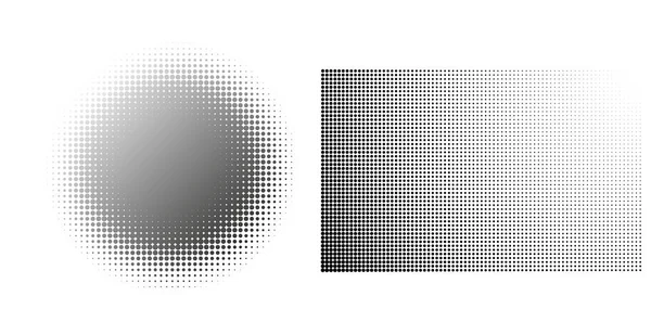 Set Design Elements Halftone Dot Pattern White Background Vector Illustration — Wektor stockowy
