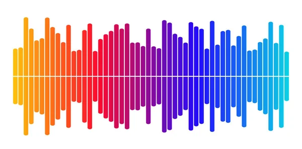 Ställ Color Equalizer Isolerad Vit Bakgrund Vektorillustration Pulsmusikspelare Ljudvågslogotyp Vektor — Stock vektor