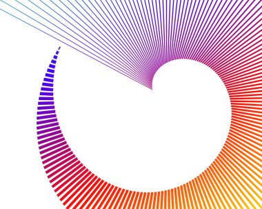 Reklam broşürü tasarım elemanları. Beyaz arka plan ve merkezden gelen zarif güneş çizgileri. Şablon broşürü, tasarım broşürü, haber bültenleri, afişler için vektör illüstrasyonu EPS 10