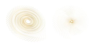 Büküm çizgilerinin beyaz arka planında soyut spiral gökkuşağı tasarımı ögesi. Vektör İllüstrasyonu, geleneksel oran vektör ikonu Fibonacci spiralinin 10 Altın oranına ulaştı. Zarif kartvizit için