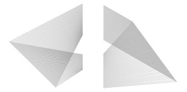 Tasarım elemanları. Virajlı keskin köşeler. Beyaz arka planda soyut dikey kırık çizgiler izole edildi. Yaratıcı grup sanatı. Vektör illüstrasyon EPS 10. Harman Aracı kullanılarak oluşturulan siyah çizgiler