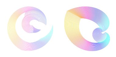 Büküm çizgilerinin beyaz arka planında soyut spiral gökkuşağı tasarımı ögesi. Vektör İllüstrasyonu, geleneksel oran vektör ikonu Fibonacci spiralinin 10 Altın oranına ulaştı. Zarif kartvizit için 