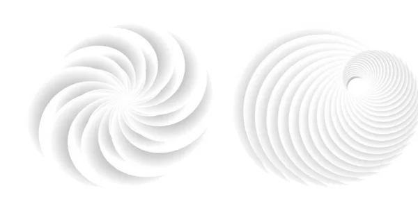 Elemento Astratto Design Arcobaleno Spirale Sfondo Bianco Linee Torsione Illustrazione — Vettoriale Stock
