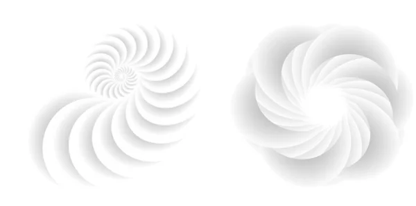 Elemento Astratto Design Arcobaleno Spirale Sfondo Bianco Linee Torsione Illustrazione — Vettoriale Stock