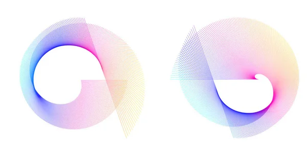 Élément Abstrait Conception Arc Ciel Spirale Sur Fond Blanc Lignes — Image vectorielle