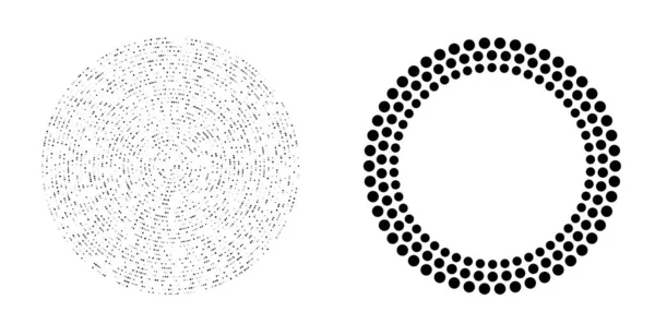 Design Elements Symbol Editable Color Halftone Frame Dot Circle Pattern — Stock Vector