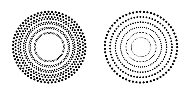 Design Elements Symbol Editable Color Halftone Frame Dot Circle Pattern — Stock Vector