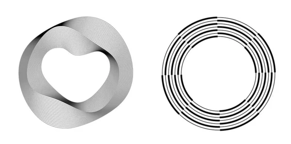 Set Design Elements Symbol Editable Icon Halftone Circles Halftone Dot — Vettoriale Stock