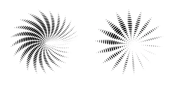 Дизайнерские Элементы Символизируют Редактируемый Цвет Половинчатой Рамки Узора Круга Вращения — стоковый вектор