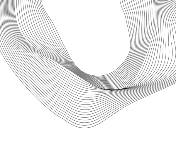 Abstrakta Linjer Färger Design Element Vit Bakgrund Vågor Vektor Illustration — Stock vektor