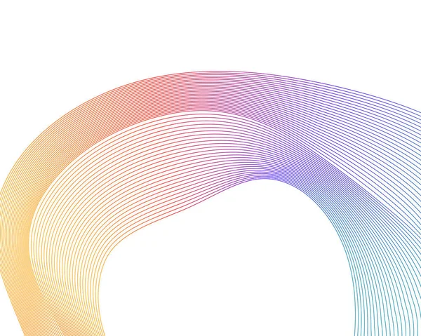 Abstrakte Linien Farben Design Element Auf Weißem Hintergrund Von Wellen — Stockvektor