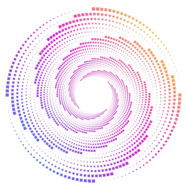 Tasarım elemanları. Bir sürü mor çizgi çemberi dalgası. Beyaz arka planda soyut dalgalı çizgiler izole edildi. Vektör illüstrasyon EPS 10. Karışımı kullanarak oluşturulan renkli dalgalar