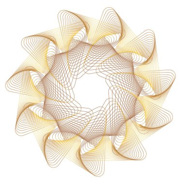 Tasarım elemanları. Bir sürü mor çizgi çemberi dalgası. Beyaz arka planda soyut dalgalı çizgiler izole edildi. Vektör illüstrasyon EPS 10. Karışımı kullanarak oluşturulan renkli dalgalar