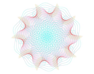 Tasarım elemanları. Bir sürü mor çizgi çemberi dalgası. Beyaz arka planda soyut dalgalı çizgiler izole edildi. Vektör illüstrasyon EPS 10. Karışımı kullanarak oluşturulan renkli dalgalar