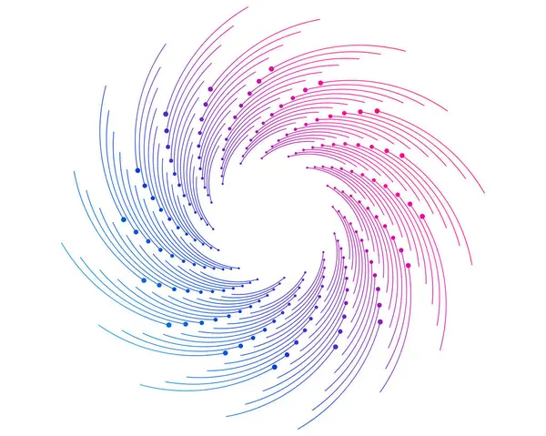 Eléments Design Vague Nombreuses Lignes Violettes Cercle Anneau Rayures Verticales — Image vectorielle
