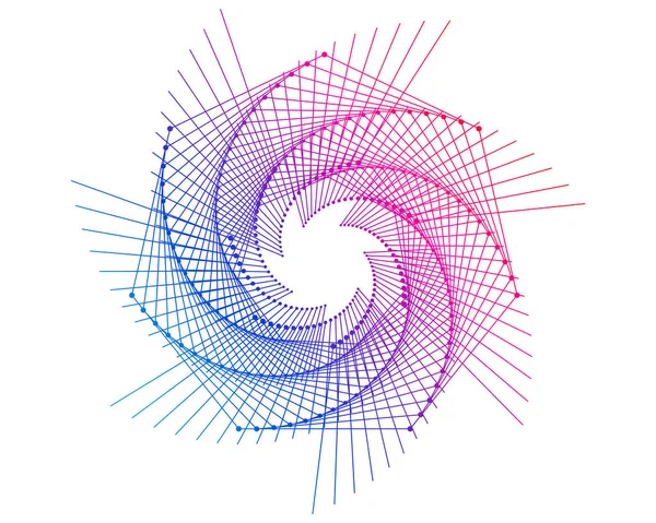 Элементы Дизайна Волна Многих Фиолетовых Линий Кольцо Круга Абстрактные Вертикальные — стоковый вектор