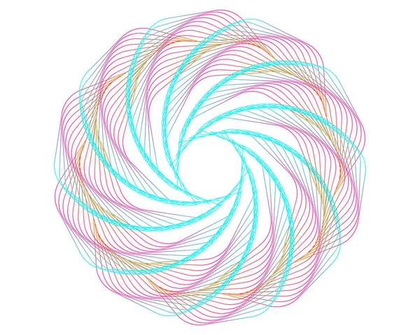 设计元素 许多紫色线的波状圆环 摘要白色背景上的垂直波纹被隔离 矢量说明Eps 五彩缤纷的波浪 线条也是用混音创作的 — 图库矢量图片