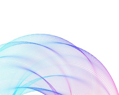 Dalgaların beyaz arka planında soyut çizgiler renk tasarımı ögesi. Vector Illustration, grunge şık kartvizit, basılı broşür, el ilanı, afiş, kapak kitabı, etiket, kumaş için 10 puan aldı