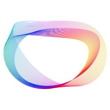 Element çemberi tasarla. İzole edilmiş koyu renk vektör altın halkadan. Harmanlama Aracı kullanılarak oluşturulan birçok parlak girdabın soyut dalgalı çizgileri. Sunumunuz için vektör illüstrasyonu EPS10