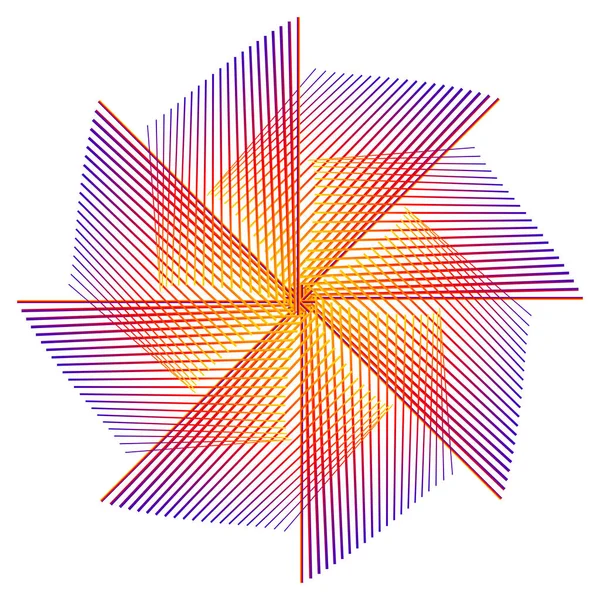デザイン要素 多くの紫線サークルリングの波 単離された白い背景の抽象的な垂直波の縞 ベクトルイラストEps10 Blendツールを使用して作成された行を持つカラフルな波 — ストックベクタ