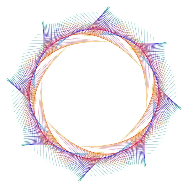Στοιχεία Σχεδιασμού Κύμα Από Πολλές Μωβ Γραμμές Δαχτυλίδι Κύκλο Αφηρημένες — Διανυσματικό Αρχείο