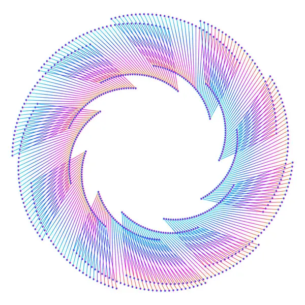 设计元素 许多紫色线的波状圆环 摘要白色背景上的垂直波纹被隔离 矢量说明Eps 五彩缤纷的波浪 线条也是用混音创作的 — 图库矢量图片