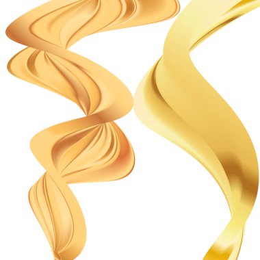 Tasarım elemanları. Parlak çizgilerin dalgası. Beyaz arka planda soyut dalgalı çizgiler izole edildi. Yaratıcı çizgi sanatı. Vektör illüstrasyon EPS 10 sanat deco tarzı düğün davetiyesi, lüks şablon