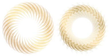 Tasarım elemanları. Bir sürü mor çizgi çemberi dalgası. Beyaz arka planda soyut dalgalı çizgiler izole edildi. Vektör illüstrasyon EPS 10. Karışımı kullanarak oluşturulan renkli dalgalar