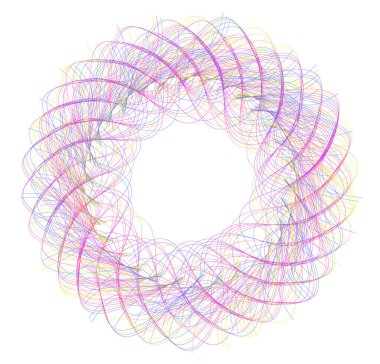 Tasarım elemanları. Dalgalı parlak noktalı çizgiler. Beyaz arka planda soyut parlak dalgalı şerit izole edildi. Fırça örgüsü ışıltısı yaratıcı çizgi sanatı. Düğün için vektör illüstrasyon EPS 10 sanat deco biçimi