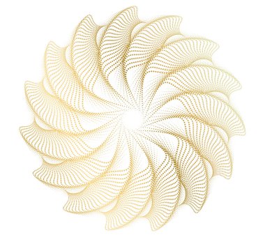 Tasarım elemanları. Bir sürü mor nokta çemberi dalgası. Beyaz arka planda soyut dalgalı çizgiler izole edildi. Vektör illüstrasyon EPS 10. Harmanlama Aracı kullanılarak oluşturulan çizgilerle renkli dalgalar