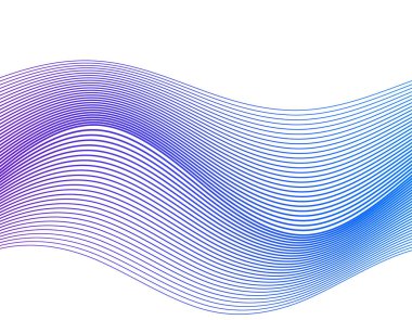 Beyaz arkaplandaki tasarım elemanları izole edildi. Yaratıcı sanat. Soyut dalgalı çizgiler. Renk çizgileri Harman Aracı kullanılarak oluşturuldu. Yeni ürün tanıtımı için vektör illüstrasyonu EPS10 dijital, rapor kapağı sayfası