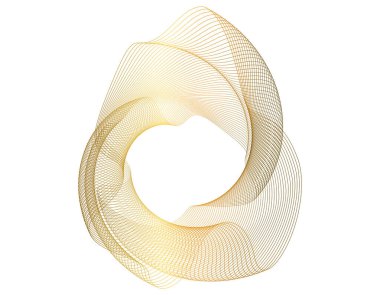 Tasarım elemanları. Bir sürü mor çizgi çemberi dalgası. Beyaz arka planda soyut dalgalı çizgiler izole edildi. Vektör illüstrasyon EPS 10. Harmanlama Aracı kullanılarak oluşturulan çizgilerle renkli dalgalar