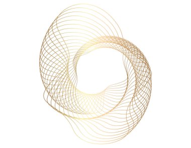 Tasarım elemanları. Bir sürü mor çizgi çemberi dalgası. Beyaz arka planda soyut dalgalı çizgiler izole edildi. Vektör illüstrasyon EPS 10. Harmanlama Aracı kullanılarak oluşturulan çizgilerle renkli dalgalar