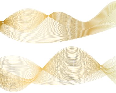 Bir sürü renkli çizgi dalgası. Beyaz arka planda soyut dalgalı çizgiler izole edilmiş. Yaratıcı çizgi sanatı. EPS 10 vektör illüstrasyonu. Karıştırma aracı kullanılarak oluşturulan tasarım ögeleri. Eğik düz bant