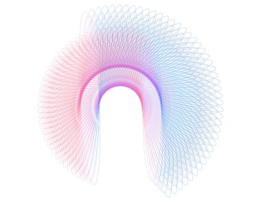 tasarım elemanları. Çemberin etrafında bir sürü çizgi var. Beyaz arka planda soyut çember dalgalı çizgiler. EPS 10 vektör illüstrasyonu. Renkli dalgalar yarattı bizi