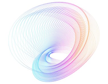 tasarım elemanları. Çemberin etrafında bir sürü çizgi var. Beyaz arka planda soyut çember dalgalı çizgiler. EPS 10 vektör illüstrasyonu. Renkli dalgalar yarattı bizi