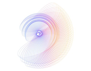 tasarım elemanları. Çemberin etrafında bir sürü çizgi var. Beyaz arka planda soyut çember dalgalı çizgiler. EPS 10 vektör illüstrasyonu. Renkli dalgalar yarattı bizi