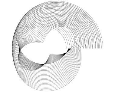 Tasarım elemanları. Bir sürü parlak çizgi dalgası. Beyaz arka planda soyut parlak dalgalı çizgiler izole edilmiş. Yaratıcı çizgi sanatı. Düğün davetiyesi için vektör illüstrasyon EPS 10 sanat deco biçimi