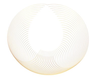 Tasarım elemanları. Bir sürü mor çizgi dalgası halka şeklinde noktalar çiziyor. Beyaz arka planda soyut dalgalı çizgiler izole edildi. Vektör illüstrasyonu EPS 10