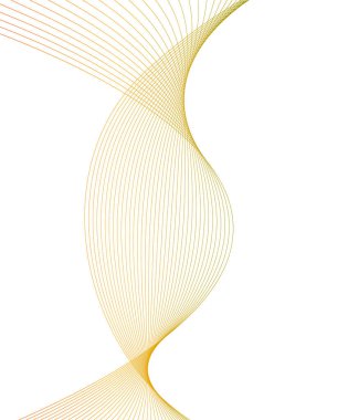 Beyaz arkaplandaki eş çizgileri elementlerini izole et. Dikey Yaratıcı Sanat. Soyut dalgalı çizgiler. Renk çizgileri Harman Aracı kullanılarak oluşturuldu. Yeni ürün tanıtımı için vektör illüstrasyonu EPS10 dijital, rapor kapağı sayfası