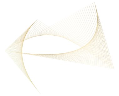 Tasarım elemanları. Bir sürü parlak çizgi dalgası. Soyut çember, beyaz arka planda parlayan dalgalı bir şekil. Yaratıcı çizgi sanatı. Düğün davetiyesi için vektör illüstrasyon EPS 10 sanat deco biçimi