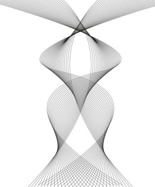 Beyaz arkaplandaki eş çizgileri elementlerini izole et. Dikey Yaratıcı Sanat. Soyut dalgalı çizgiler. Renk çizgileri Harman Aracı kullanılarak oluşturuldu. Yeni ürün tanıtımı için vektör illüstrasyonu EPS10 dijital, rapor kapağı sayfası