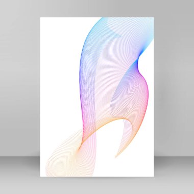 Reklam broşürü tasarım elemanları. Beyaz arka plandaki soyut altın element izole edildi. Şablon broşürü A4 biçimi, yerleşim broşürü, kafe menü kartı için vektör illüstrasyonu EPS 10