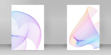 Reklam broşürü tasarım elemanları. Beyaz arka plandaki soyut altın element izole edildi. Şablon broşürü A4 biçimi, yerleşim broşürü, kafe menü kartı için vektör illüstrasyonu EPS 10
