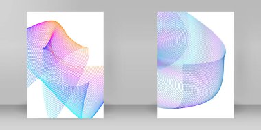 Reklam broşürü tasarım elemanları. Beyaz arka plandaki soyut altın element izole edildi. Şablon broşürü A4 biçimi, yerleşim broşürü, kafe menü kartı için vektör illüstrasyonu EPS 10